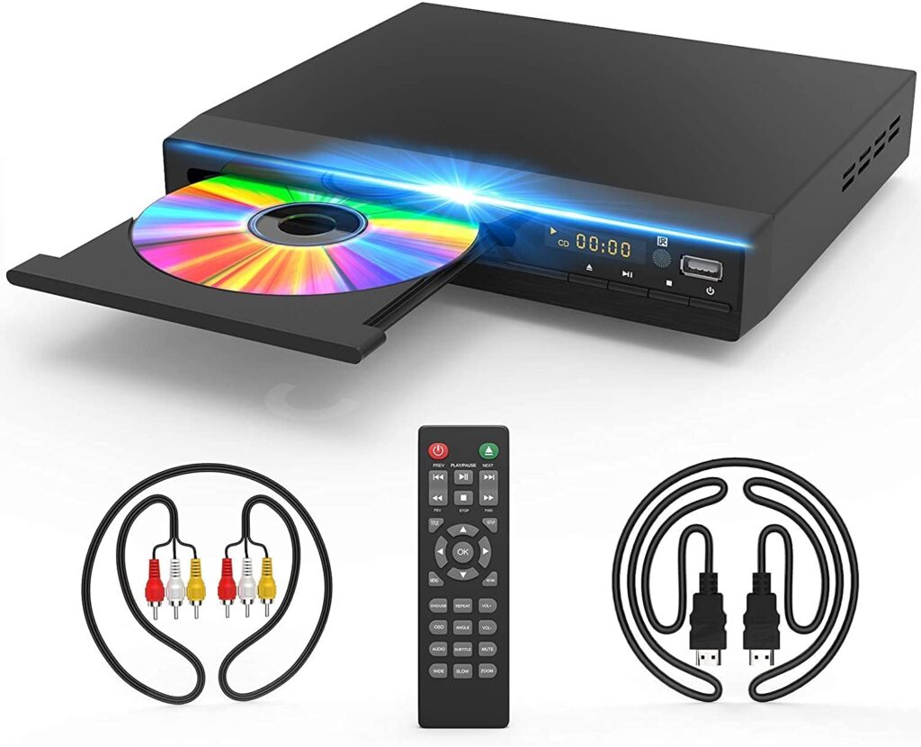 DVD Player for TV, DVD CD Player with HD 1080p Upscaling, HDMI & AV ...